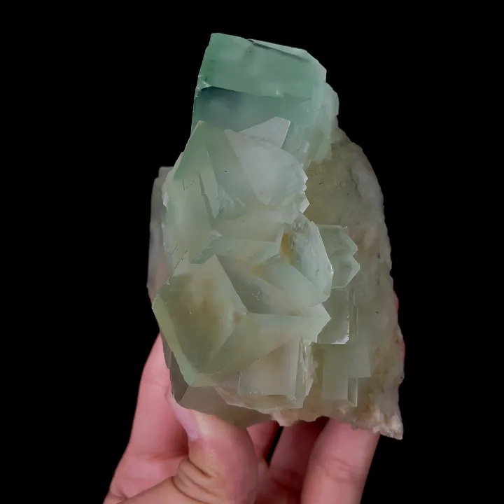 Natural Green Cubic Fluorite, Mineral Specimen:Xianghualing,Hunan (70*110*70MM) - image 5