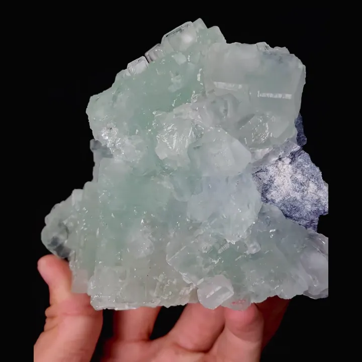 Natural Green Cubic Fluorite, Mineral Specimen:Xianghualing,Hunan (80*100*100MM) - image 3