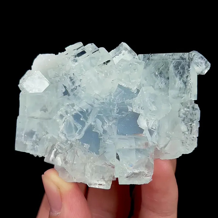 Natural Green Cubic Fluorite, Mineral Specimen:Zhejiang,China (70*50*20MM) image