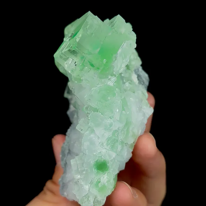 Natural Green Cubic Fluorite, Mineral Specimen:Zhejiang,China (90*70*50MM) - image 4