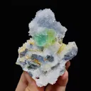Natural Green Cubic Fluorite & Quartz, Mineral Specimen: Fujian,China (65*90*65MM) - image 5