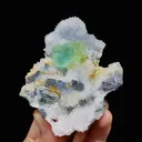 Natural Green Cubic Fluorite & Quartz, Mineral Specimen: Fujian,China (65*90*65MM) - image 2