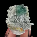 Natural Green Cubic Fluorite with Bismuthinite and Quartz Cluster, Mineral Specimen:Yaogangxian,Hunan (45*25*40MM) - image 4