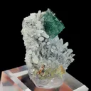 Natural Green Cubic Fluorite with Bismuthinite and Quartz Cluster, Mineral Specimen:Yaogangxian,Hunan (45*25*40MM) - image 3
