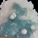 Natural Green Cubic Fluorite with Pyrite and Calcite, Mineral Specimen:Manaoshan,Hunan (145*110*65MM) - image 3