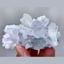 Natural Green Cubic Fluorite with Quartz and Calcite, Mineral Specimen: Yaogangxian,Hunan (75*50*45MM) - image 5