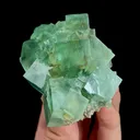 Natural Green Cubic Fluorite,Mineral Specimen:Xianghualing,Hunan (55*75*35MM) - image 1