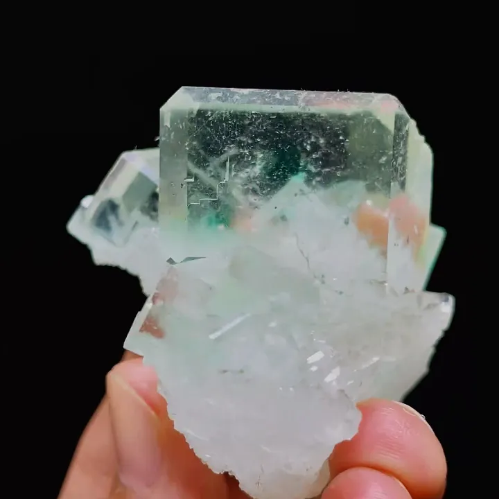 Natural Green Cubic Fluorite,Mineral Specimen:Zhejiang,China (55*60*45MM) - image 5