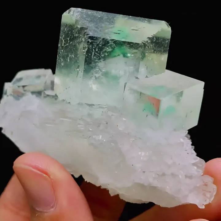 Natural Green Cubic Fluorite,Mineral Specimen:Zhejiang,China (55*60*45MM) - image 6