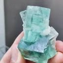 Natural Green Cubic Phantom Fluorite comes from Yaogangxian,Hunan 30*50*30MM - image 3