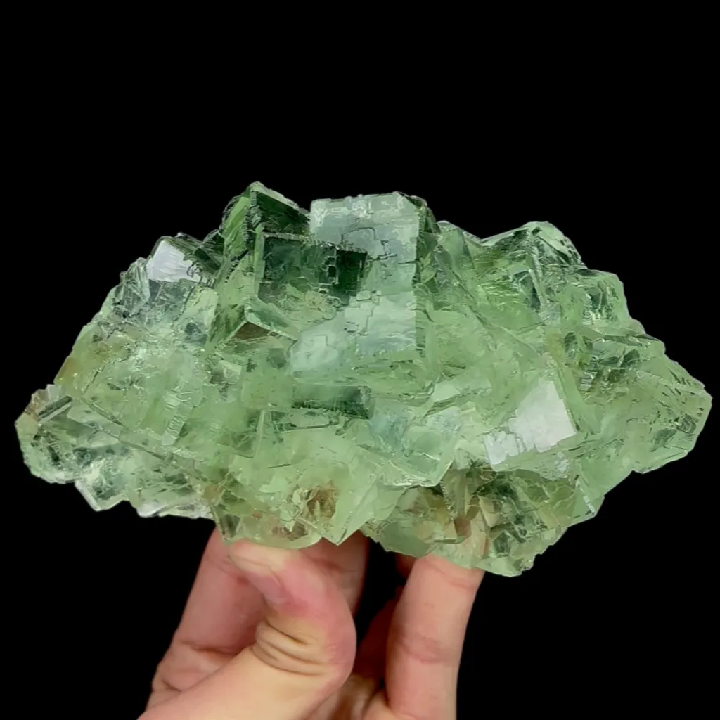 Natural Green Cubic Transparent Fluorite, Mineral Specimen:Zhejiang,China (150*75*55MM) - image 6