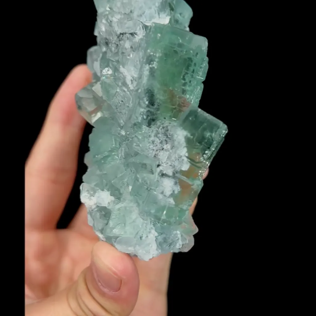 Natural Green Cubic Transparent Fluorite , Mineral Specimen:Zhejiang,China (95*50*45MM) - image 6