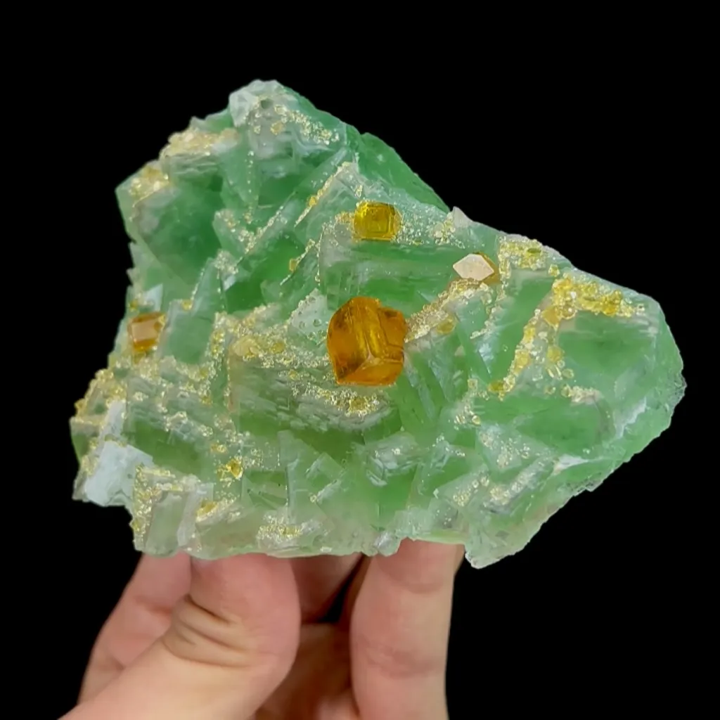 Natural Green Fluorite and Barite, Mineral Specimen:Jiangxi,China (100*75*30MM) - image 2