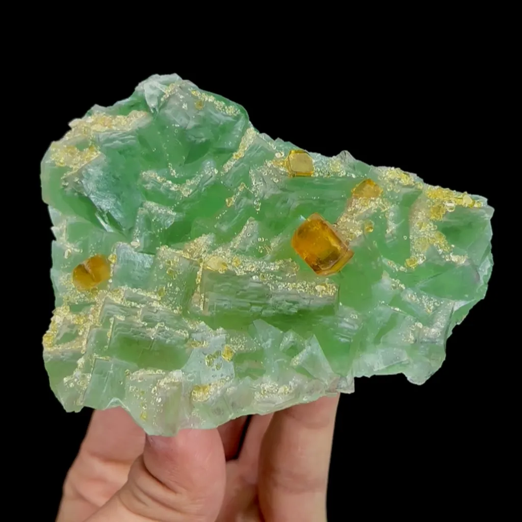 Natural Green Fluorite and Barite, Mineral Specimen:Jiangxi,China (100*75*30MM) image