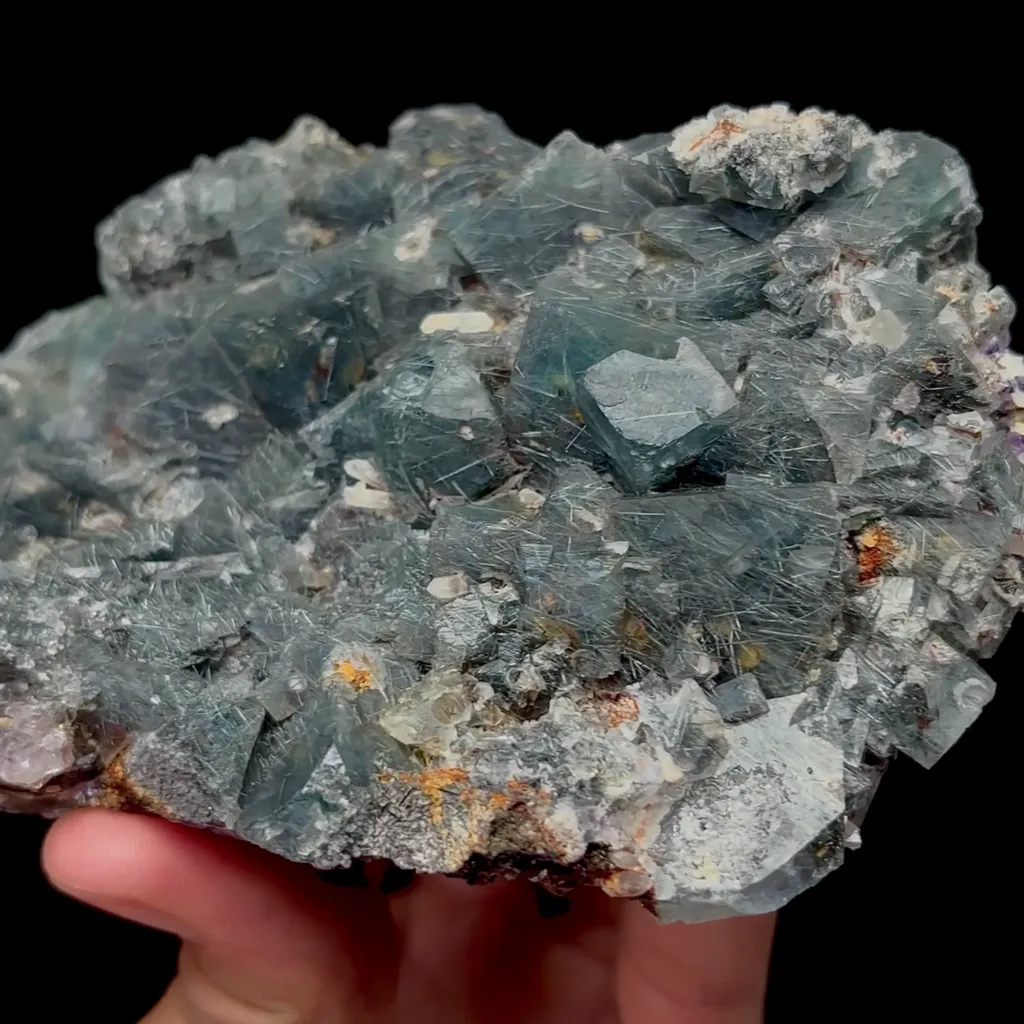 Natural Green Fluorite and Bismuthinite Mineral Specimen,High Quality Specimen,YINDU,INNER MONGOLIA,CHINA(120*85*40mm) - image 3