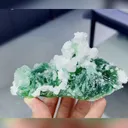 Natural Green Fluorite and Calcite coexist comes from Fujian,China 150*30*65MM - image 3