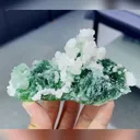 Natural Green Fluorite and Calcite coexist comes from Fujian,China 150*30*65MM - image 6