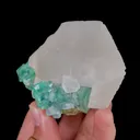 Natural Green Fluorite and Calcite, Mineral Specimen: Xianghualing,Hunan (75*60*40MM) - image 2