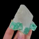 Natural Green Fluorite and Calcite, Mineral Specimen: Xianghualing,Hunan (75*60*40MM) - image 3