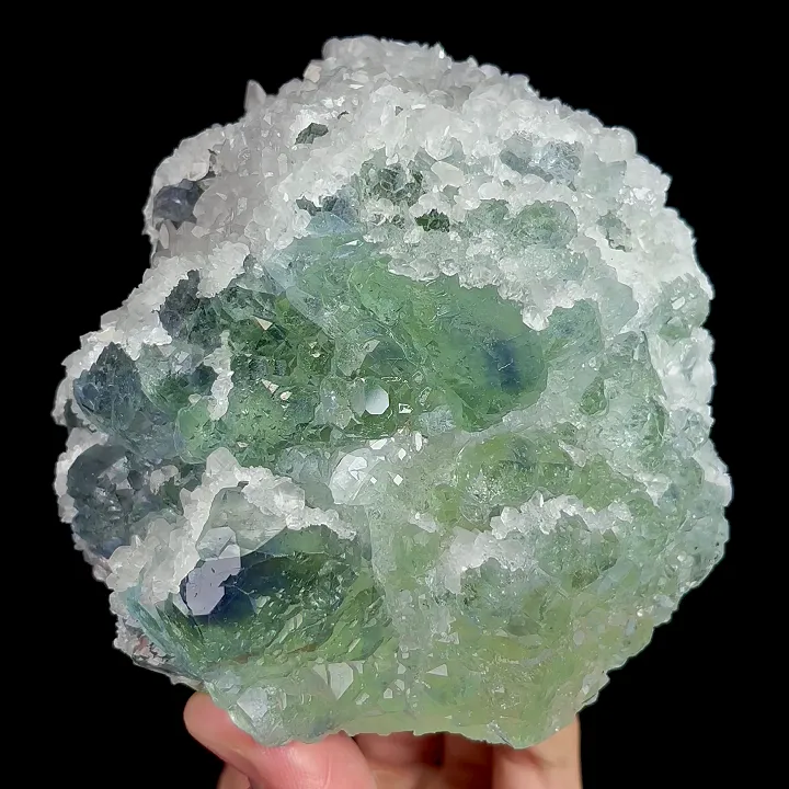 Natural Green Fluorite and Calcite, Mineral Specimen:Fujian,China (110*110*65MM) - image 4
