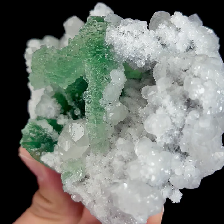 Natural Green Fluorite and Calcite, Mineral Specimen:Fujian,China (115*80*45MM) - image 3