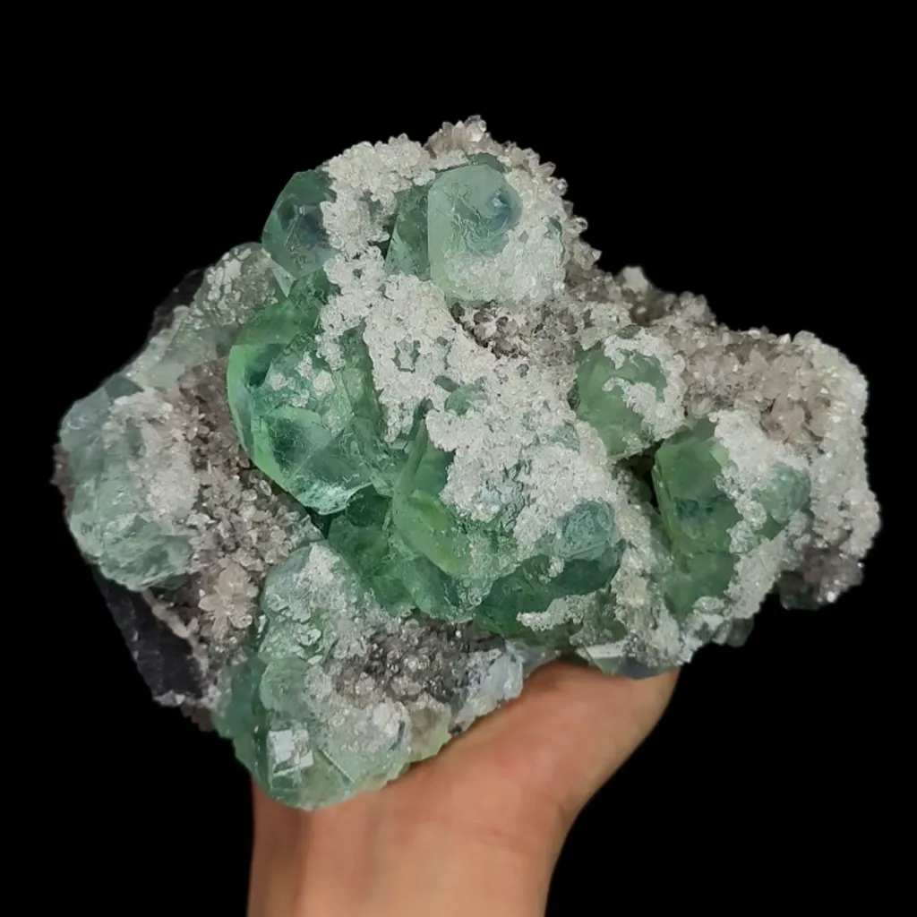 Natural Green Fluorite and Calcite, Mineral Specimen:Fujian,China (145*110*85MM) - image 5