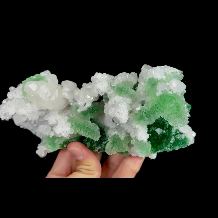 Natural Green Fluorite and Calcite, Mineral Specimen:Fujian,China (155*75*50MM) image