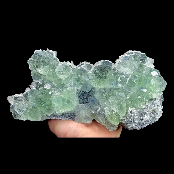 Natural Green Fluorite and Calcite, Mineral Specimen:Fujian,China (200*100*90MM) image