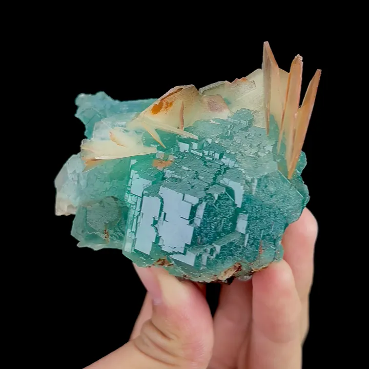 Natural Green Fluorite and Calcite Mineral Specimen:Fujian,China (80*55*65MM) - image 2