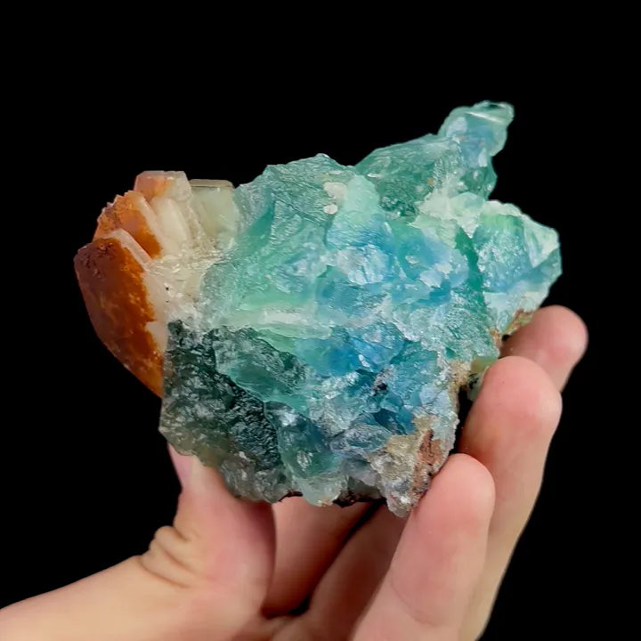Natural Green Fluorite and Calcite Mineral Specimen:Fujian,China (80*55*65MM) - image 3