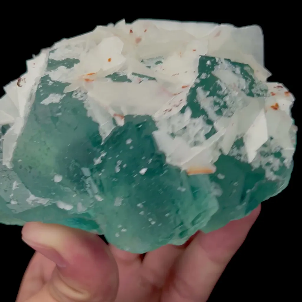 Natural Green Fluorite and Calcite Mineral Specimen,High Quality Specimen,FUJIAN,CHINA(109*93*62mm) - image 2