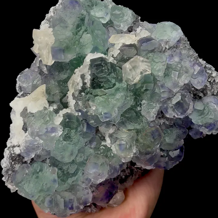 Natural Green Fluorite and Calcite Mineral Specimen,High Quality Specimen,FUJIAN,CHINA(130*130*55mm) - image 3