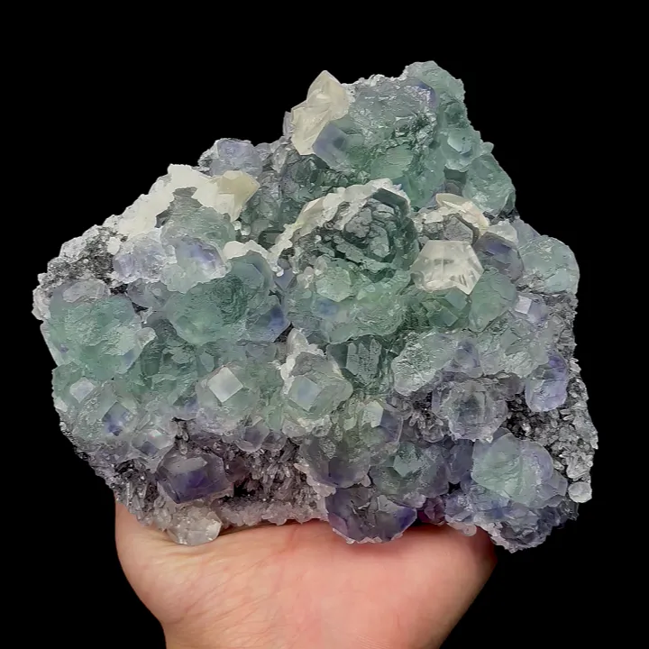 Natural Green Fluorite and Calcite Mineral Specimen,High Quality Specimen,FUJIAN,CHINA(130*130*55mm) - image 4