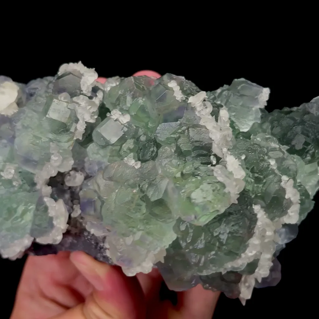 Natural Green Fluorite and Calcite Mineral Specimen,High Quality Specimen,FUJIAN,CHINA(130*70*60mm) - image 3