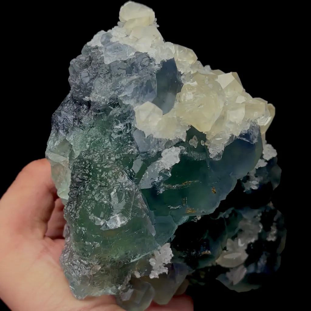 Natural Green Fluorite and Calcite Mineral Specimen,High Quality Specimen,FUJIAN,CHINA(150*120*68mm) - image 5