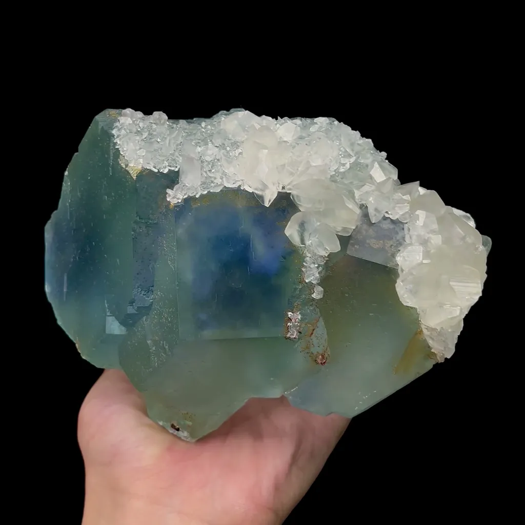 Natural Green Fluorite and Calcite Mineral Specimen,High Quality Specimen,FUJIAN,CHINA(155*110*90mm) - image 4