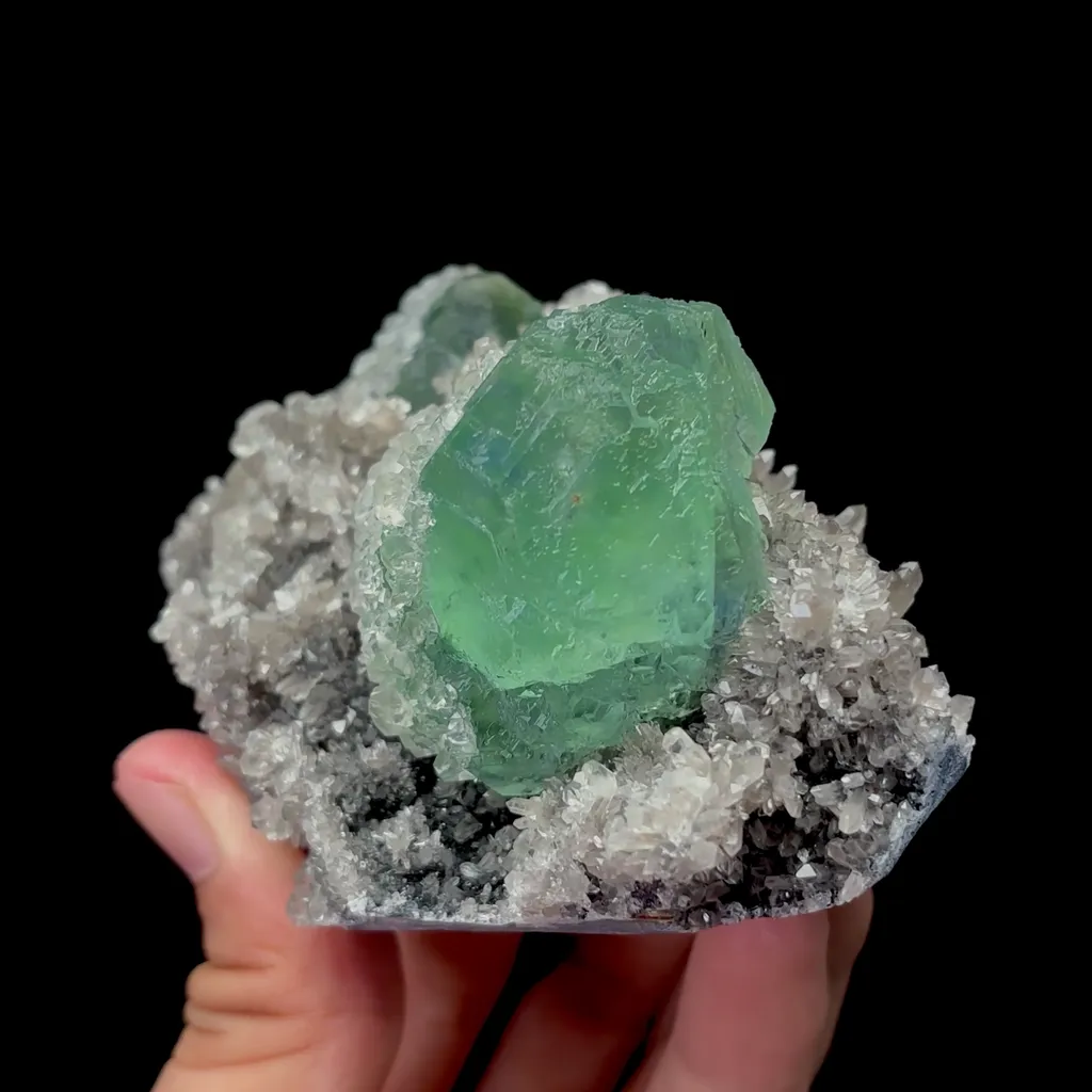 Natural Green Fluorite and Calcite Mineral Specimen,High Quality Specimen,FUJIAN,CHINA(97*65*54mm) - image 6