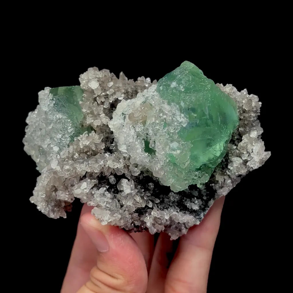 Natural Green Fluorite and Calcite Mineral Specimen,High Quality Specimen,FUJIAN,CHINA(97*65*54mm) - image 5