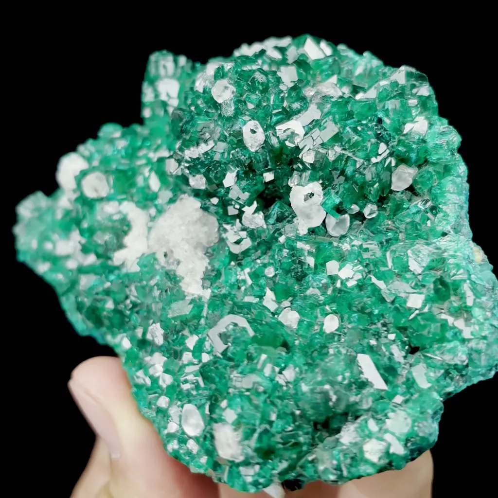 Natural Green Fluorite and Calcite Mineral Specimen,High Quality Specimen,NAMIBIA(95*65*25mm) image