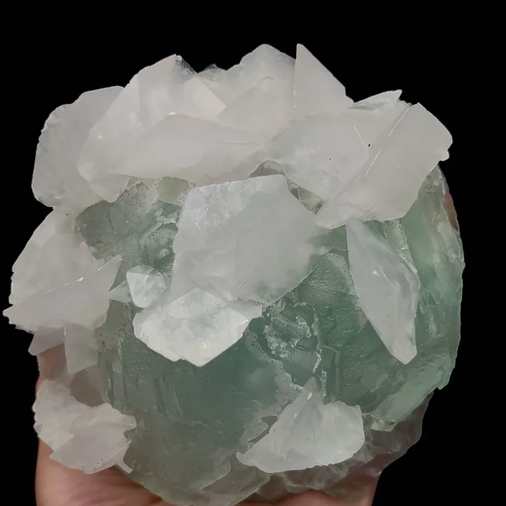 Natural Green Fluorite and Calcite Mineral Specimen,High Quality Specimen,XIANGHUALING,HUNAN,CHINA(130*130*60mm) - image 3