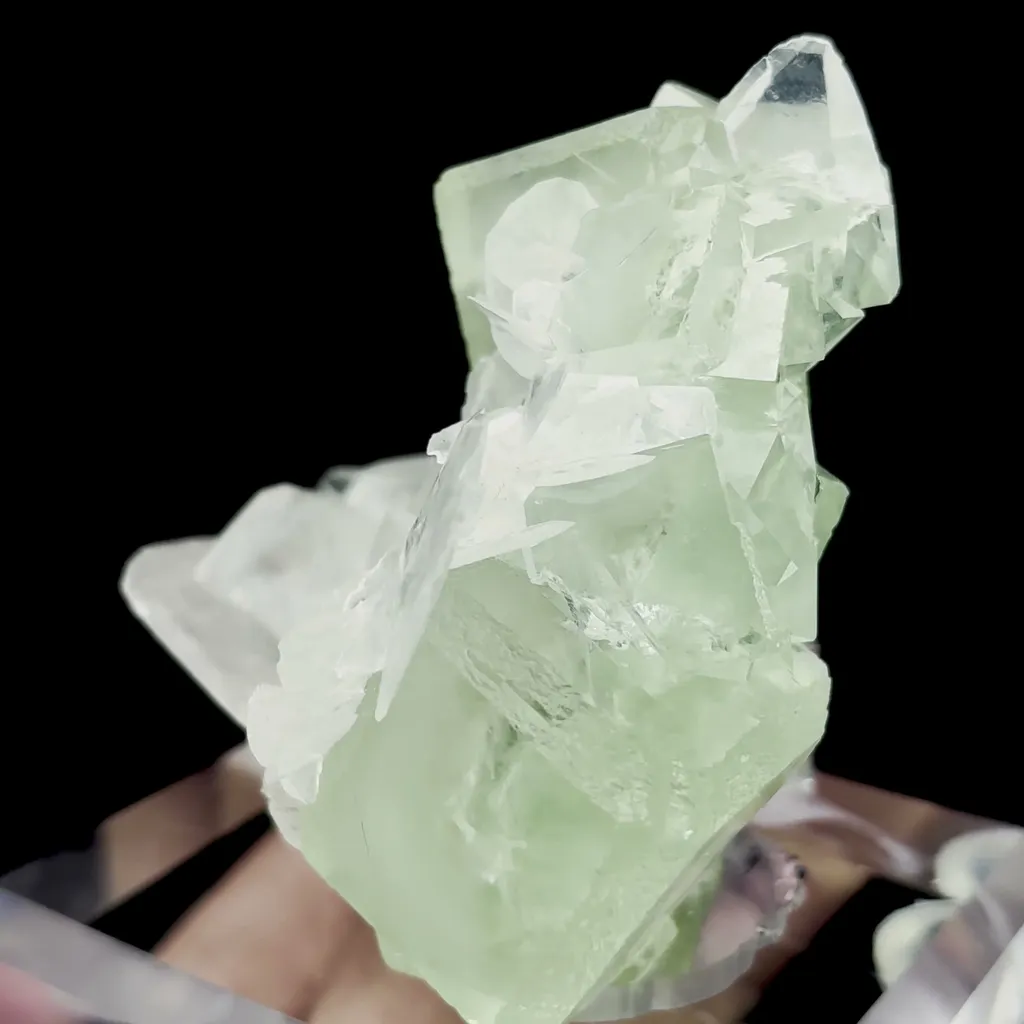 Natural Green Fluorite and Calcite Mineral Specimen,High Quality Specimen,XIANGHUALING,HUNAN,CHINA(85*80*51mm) - image 2
