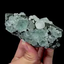 Natural Green Fluorite and Calcite Mineral Specimen,High Quality Specimen,XIANGHUALING,HUNAN,CHINA(89*49*40mm) - image 1