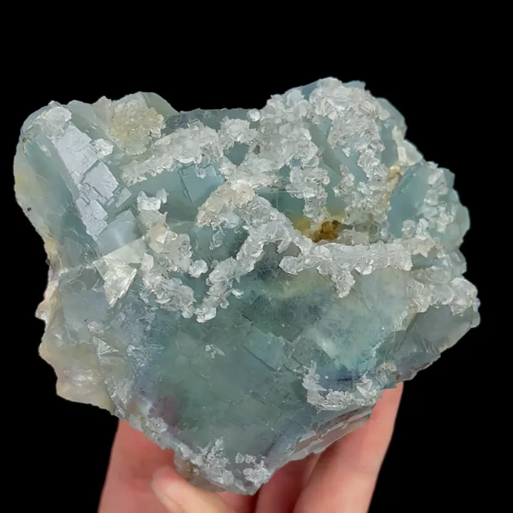 Natural Green Fluorite and Calcite, Mineral Specimen:Xianghualing,Hunan (110*85*50MM) image