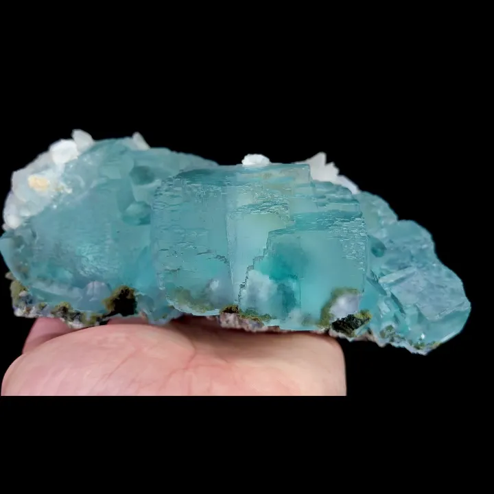 Natural Green Fluorite and Calcite, Mineral Specimen:Xianghualing,Hunan (160*80*60MM) - image 5