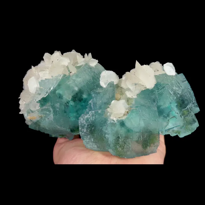 Natural Green Fluorite and Calcite, Mineral Specimen:Xianghualing,Hunan (160*80*60MM) image