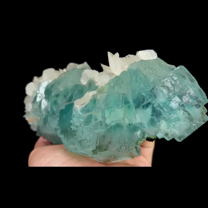 Natural Green Fluorite and Calcite, Mineral Specimen:Xianghualing,Hunan (160*80*60MM) - image 4