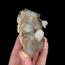 Natural Green Fluorite and Calcite, Mineral Specimen:Xianghualing,Hunan (45*75*30MM) - image 2