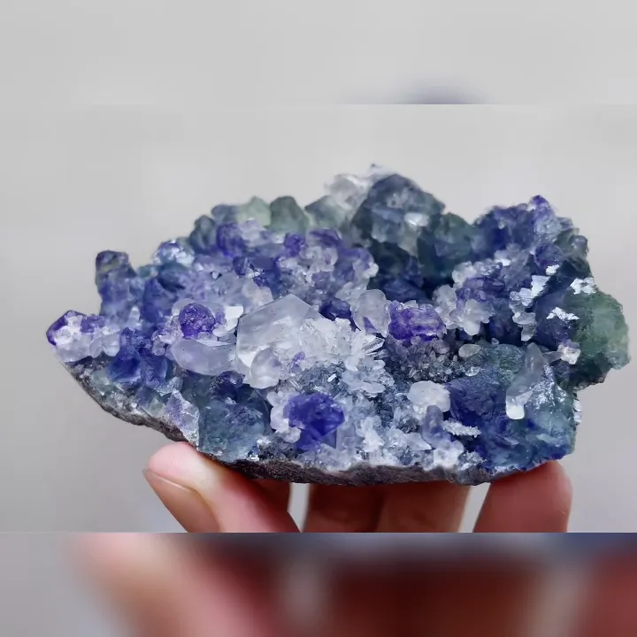 Natural Green Fluorite and Calcite Symbiosis comes from Fujian,China 90*60*30MM - image 7