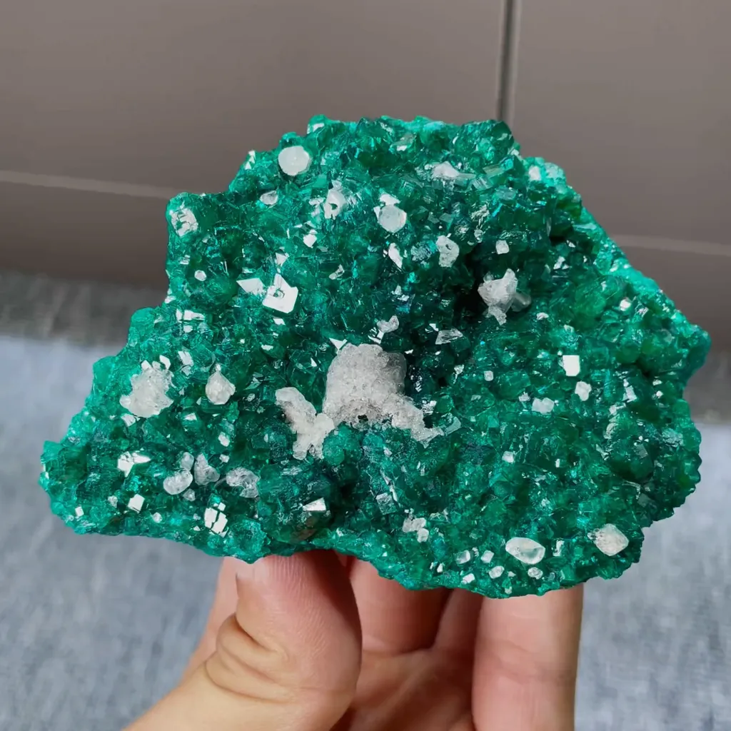 Natural Green Fluorite and Calcite Symbiosis comes from Namibia 95*65*25MM - image 2