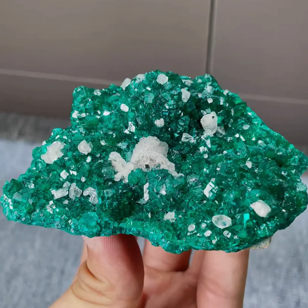 Natural Green Fluorite and Calcite Symbiosis comes from Namibia 95*65*25MM image